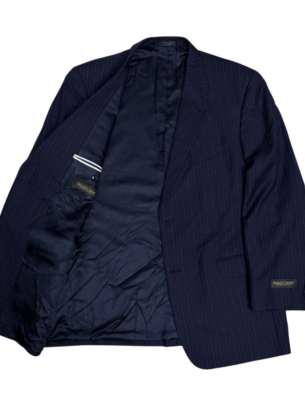 DONALD TRUMP Blazer Sport Coat WOOL Stripe Luxury Business Formal Jacket Men 43R